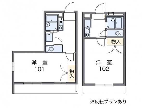 レオパレスクリスタルⅡの物件間取画像